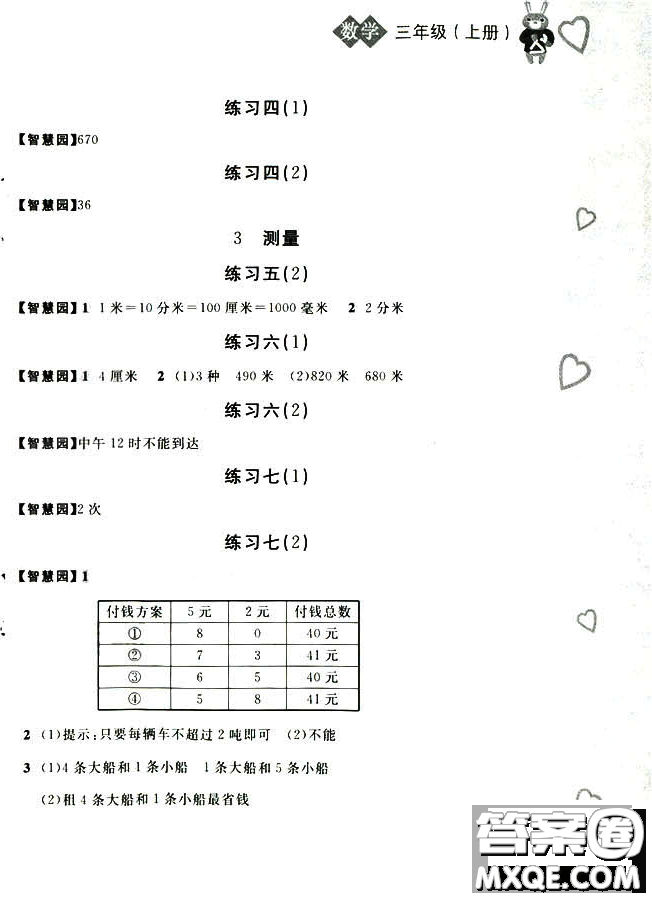  9787539790794新編基礎(chǔ)訓(xùn)練2018年秋三年級上冊數(shù)學(xué)RJ人教版答案