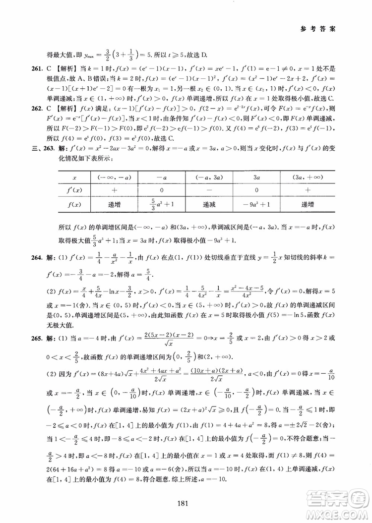 交大之星2018年直擊名校高中數(shù)學(xué)300題函數(shù)與導(dǎo)數(shù)專項集訓(xùn)參考答案