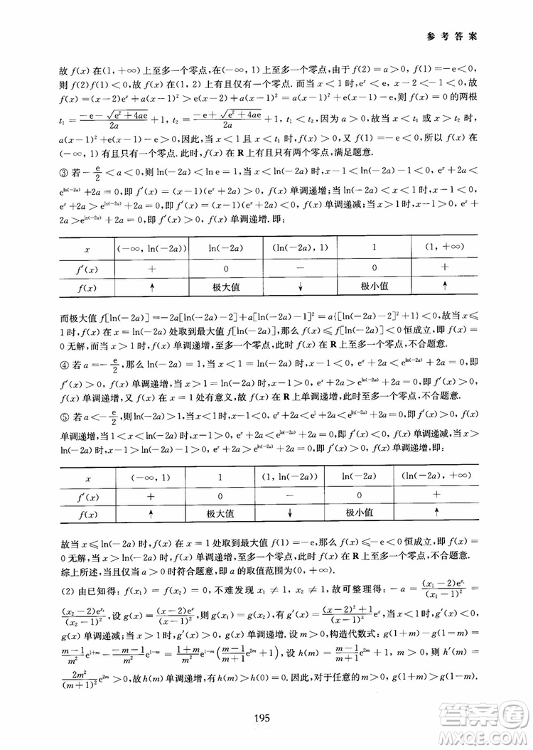 交大之星2018年直擊名校高中數(shù)學(xué)300題函數(shù)與導(dǎo)數(shù)專項集訓(xùn)參考答案