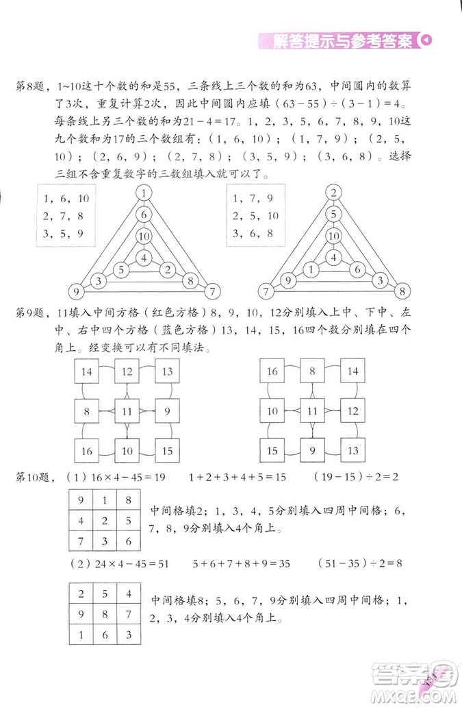 三年級(jí)上第5冊(cè)學(xué)數(shù)學(xué)長(zhǎng)智慧第二版參考答案