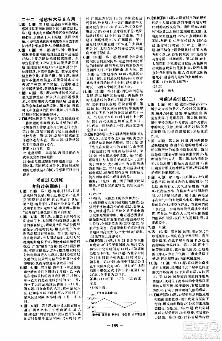 世紀金榜2019版課時講練通魯教版LJ地理必修1參考答案