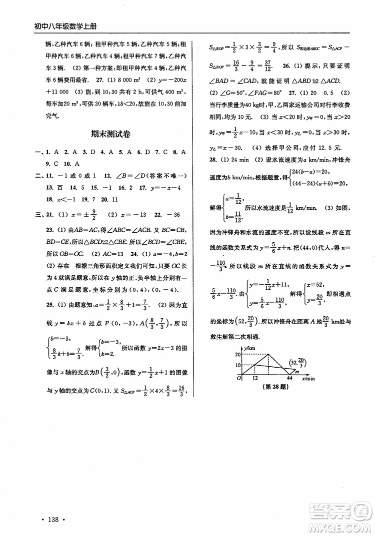 2018秋超能學(xué)典高分拔尖提優(yōu)訓(xùn)練初中八年級(jí)數(shù)學(xué)上冊(cè)新課標(biāo)江蘇版參考答案