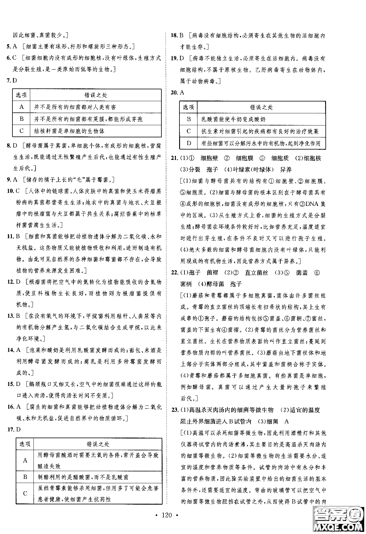 2019新版思路教練同步課時(shí)作業(yè)生物八年級(jí)上冊(cè)人教RJ版參考答案