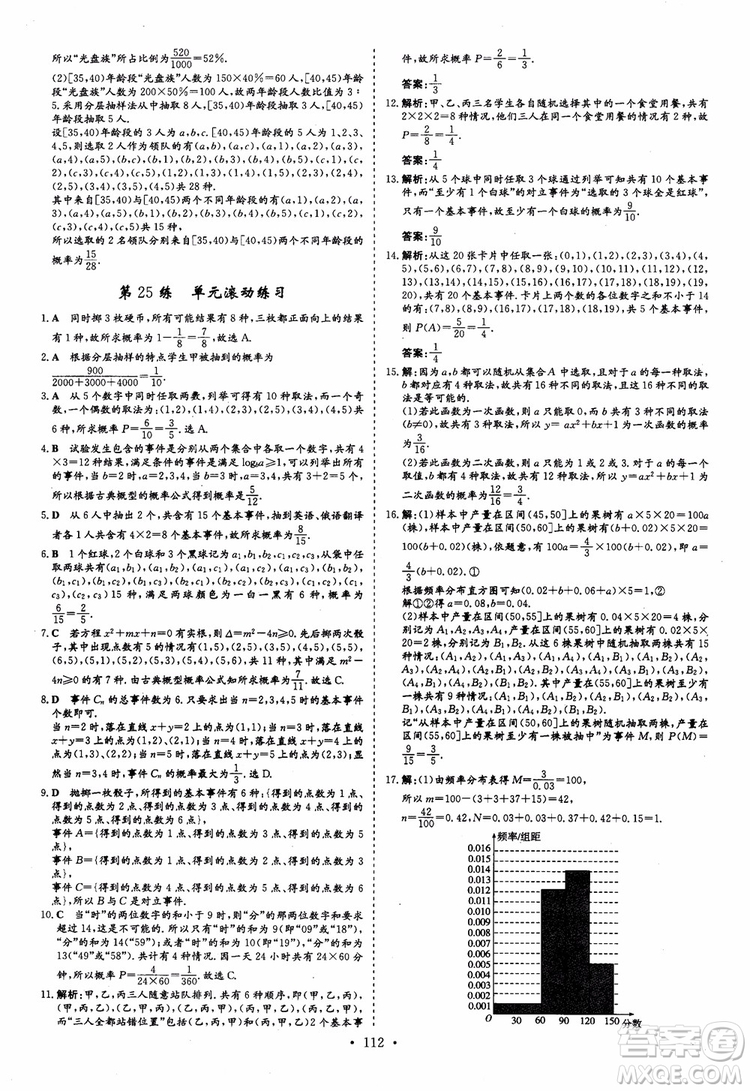 9787540582555導(dǎo)與練高中同步2018年小題巧練數(shù)學(xué)必修3參考答案