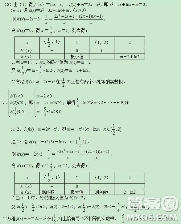 2018-2019年沈陽郊聯(lián)體高三上學(xué)期文科數(shù)學(xué)期末考試答案