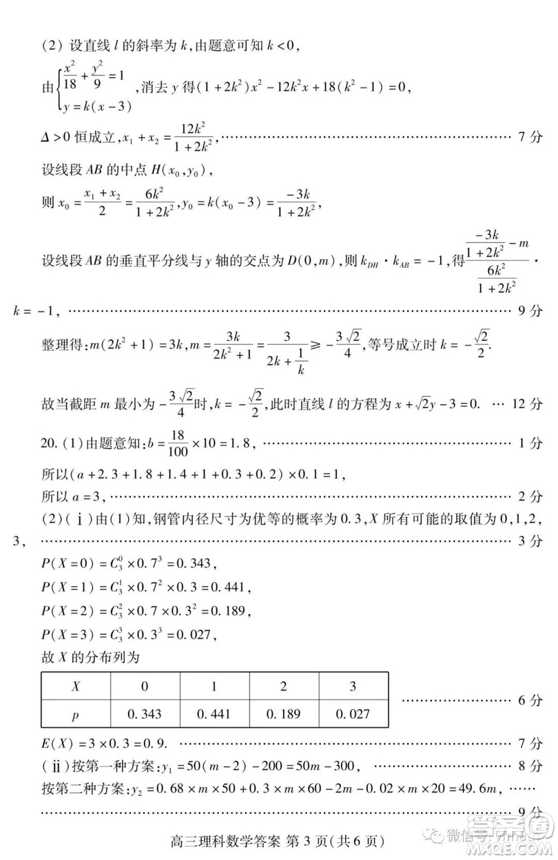 2019年濰坊高三上學(xué)期期末考試?yán)頂?shù)試題及答案