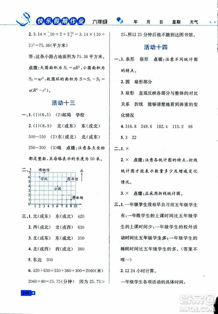2019年創(chuàng)新成功學(xué)習(xí)快樂寒假六年級(jí)合訂版參考答案