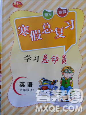華章教育2019外研版WY寒假總復(fù)習(xí)學(xué)習(xí)總動員八年級英語答案
