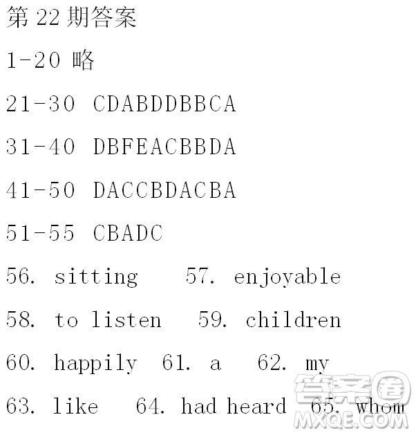 學生雙語報2018-2019年RX版新課標版高一上學期第21-22期答案