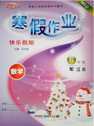 新路學業(yè)2019快樂假期寒假作業(yè)六年級數(shù)學江蘇版參考答案