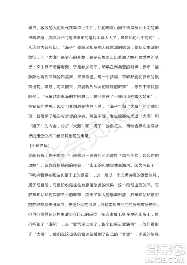 河南省駐馬店市2018-2019學(xué)年度高三下學(xué)期2月考試語文試題及答案解析
