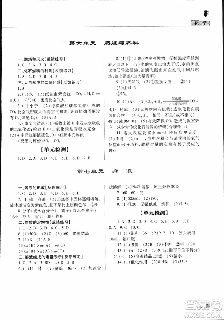 五四制2019年初中伴你學(xué)習(xí)新課程叢書(shū)九年級(jí)下冊(cè)化學(xué)魯教版參考答案