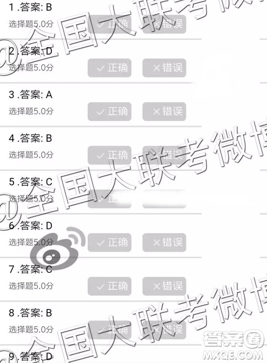 2019年全國(guó)普通高中高三二月大聯(lián)考理數(shù)參考答案
