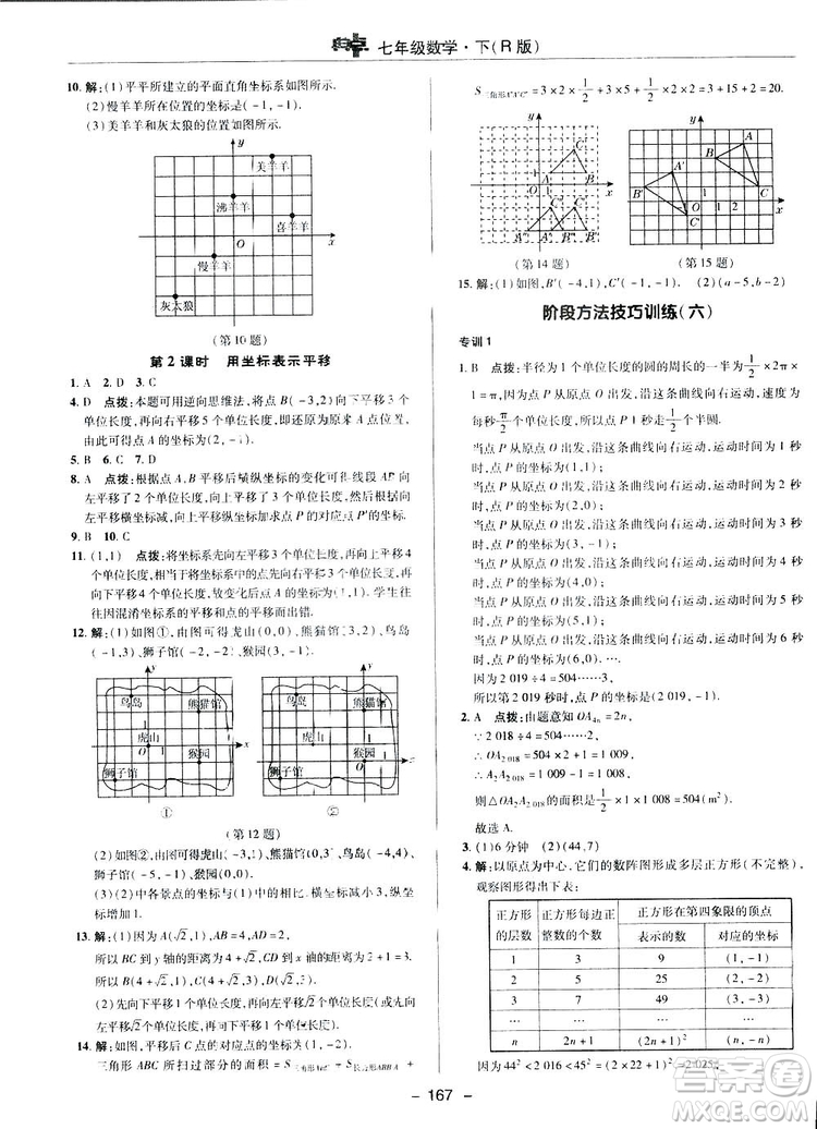 2019榮德基綜合應(yīng)用創(chuàng)新題典中點(diǎn)數(shù)學(xué)七年級(jí)下冊(cè)人教版答案
