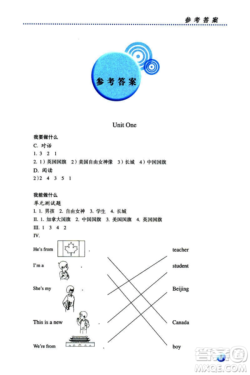 人教金學典2019年同步解析與測評小學三年級下冊英語人教PEP版答案