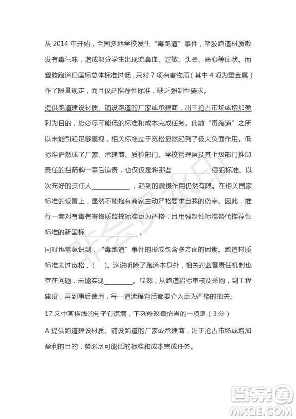 河北省衡水市第十三中學(xué)2019屆高三質(zhì)檢四語(yǔ)文試題及答案解析
