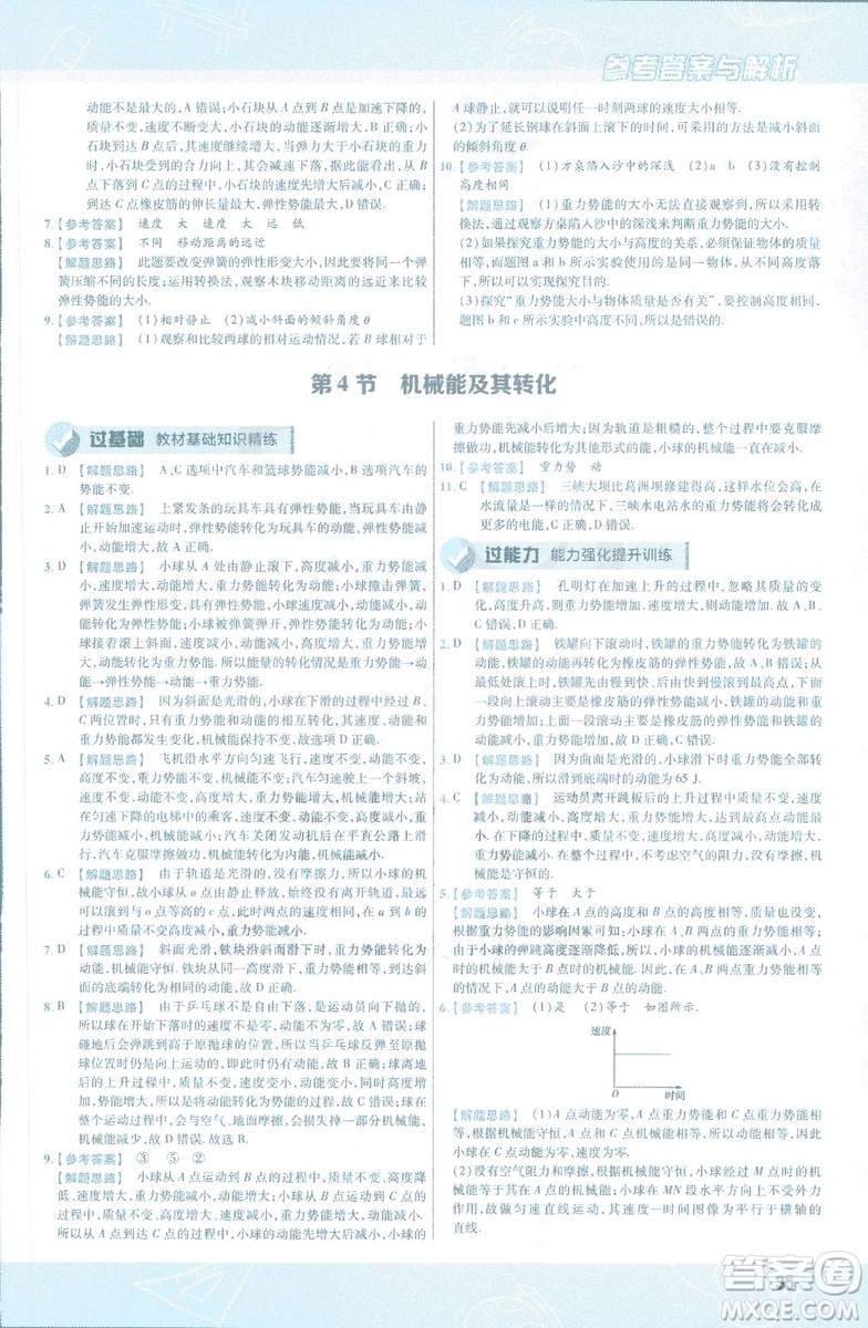 天星教育2019新版一遍過(guò)八年級(jí)下冊(cè)物理9787565130038人教版RJ版答案