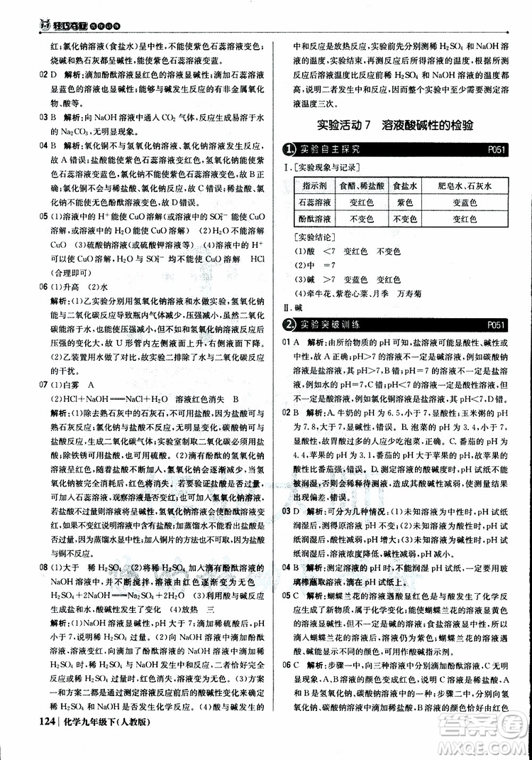 2019年1+1輕巧奪冠優(yōu)化訓練九年級下冊化學人教版參考答案