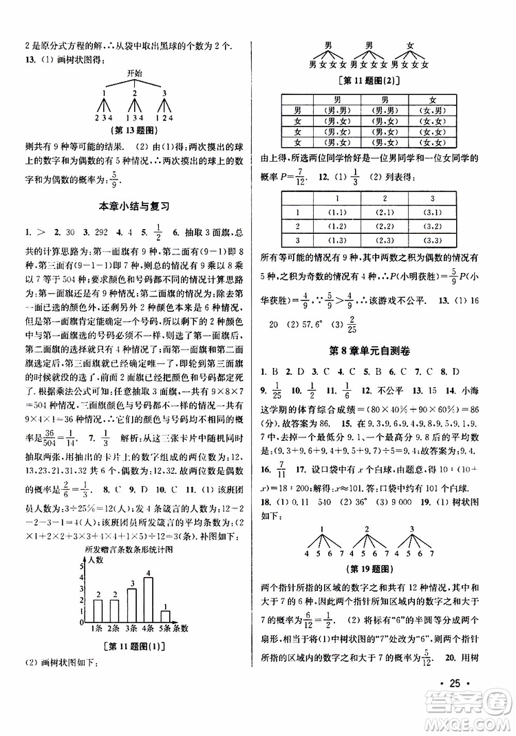 2019年百分百訓(xùn)練九年級(jí)下冊(cè)數(shù)學(xué)江蘇版參考答案