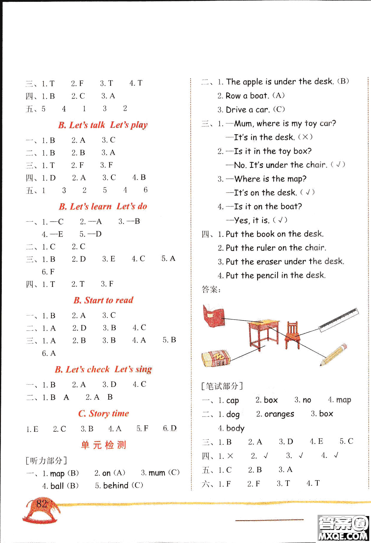 2019新版黃岡小狀元三年級(jí)下冊(cè)英語(yǔ)作業(yè)本RP人教版參考答案
