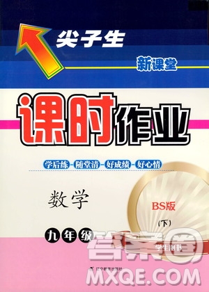 2019年尖子生新課堂課時作業(yè)九年級下數(shù)學(xué)BS版北師版參考答案