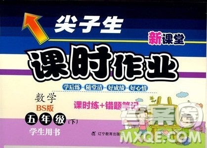 尖子生2019年新課堂課時作業(yè)五年級下數(shù)學BS版北師版課時練錯題筆記參考答案