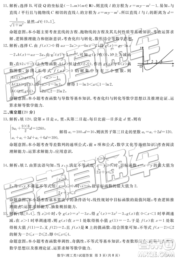 2019年廣安、眉山、遂寧、內(nèi)江、資陽、樂山六市二診文理數(shù)試題及參考答案