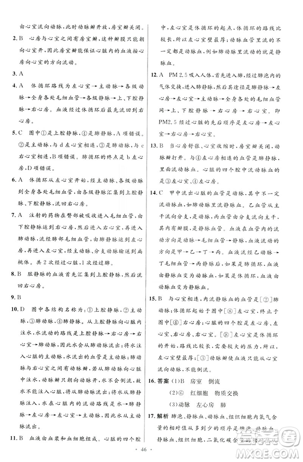 2019年初中同步測控優(yōu)化設計七年級下冊人教版中國歷史答案