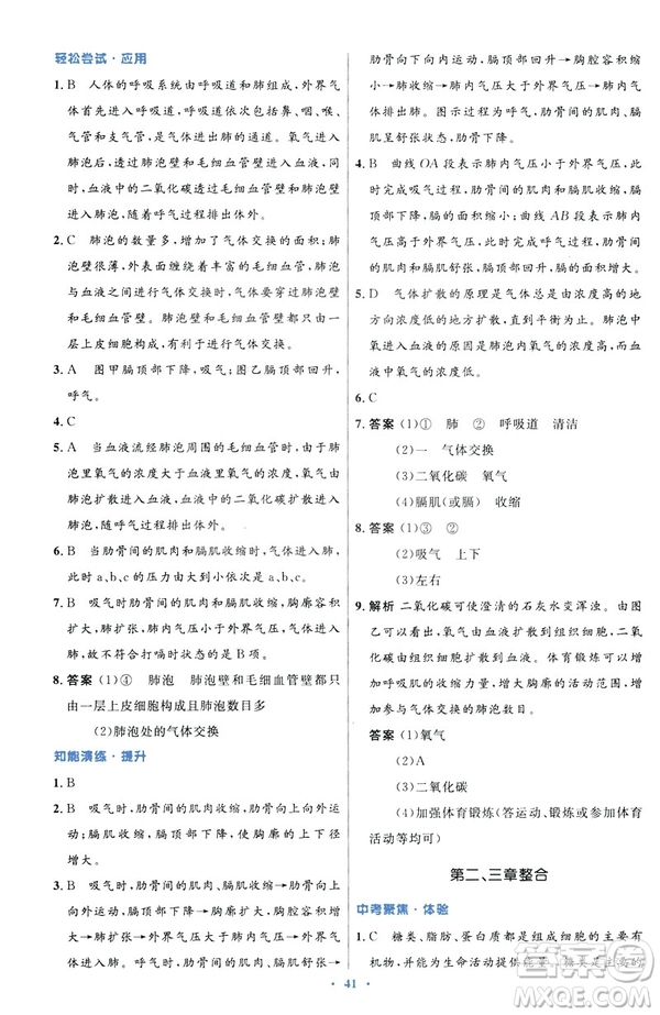 2019年初中同步測控優(yōu)化設計七年級下冊人教版中國歷史答案