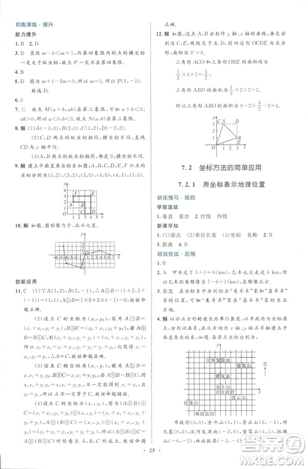2019年優(yōu)化設(shè)計(jì)七年級(jí)數(shù)學(xué)下冊(cè)人教版初中同步測(cè)控優(yōu)化設(shè)計(jì)答案