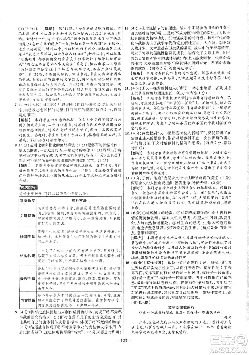 2019版金考卷RJ活頁(yè)題選名師名題單元雙測(cè)卷九年級(jí)下冊(cè)語(yǔ)文人教版答案