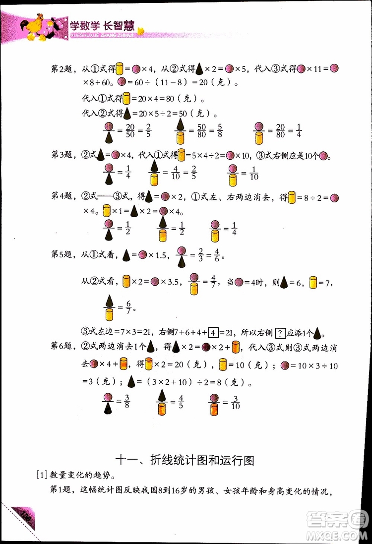 2019版學(xué)數(shù)學(xué)長(zhǎng)智慧五年級(jí)下第10冊(cè)第二版參考答案