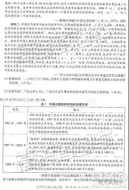 2019東北三省三校二模文理綜試題及參考答案