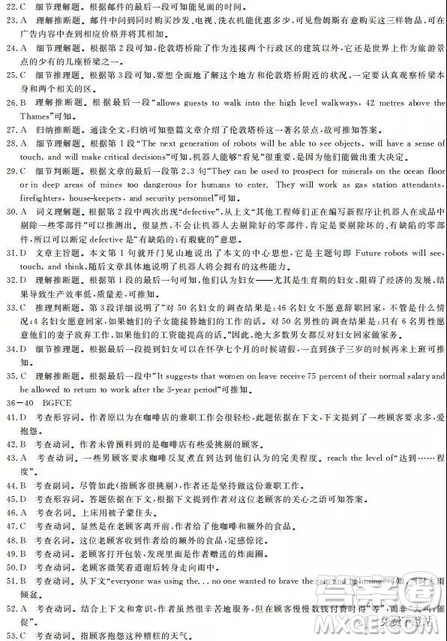 2019年全國(guó)100所名校最新高考模擬示范卷英語一、二、三、四、五、六答案