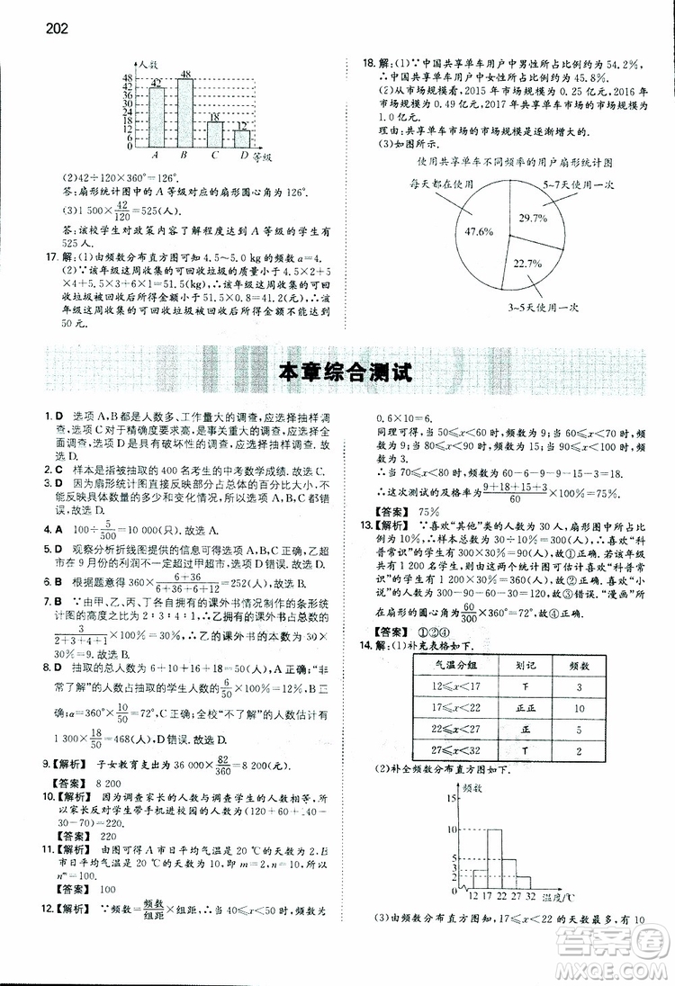 2019年一本初中數(shù)學七年級同步訓練下冊人教版參考答案