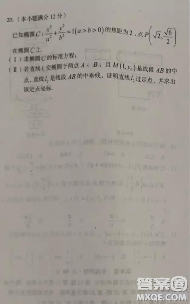 2019屆安徽省毛坦廠中學(xué)高三校區(qū)4月聯(lián)考理數(shù)試題及答案