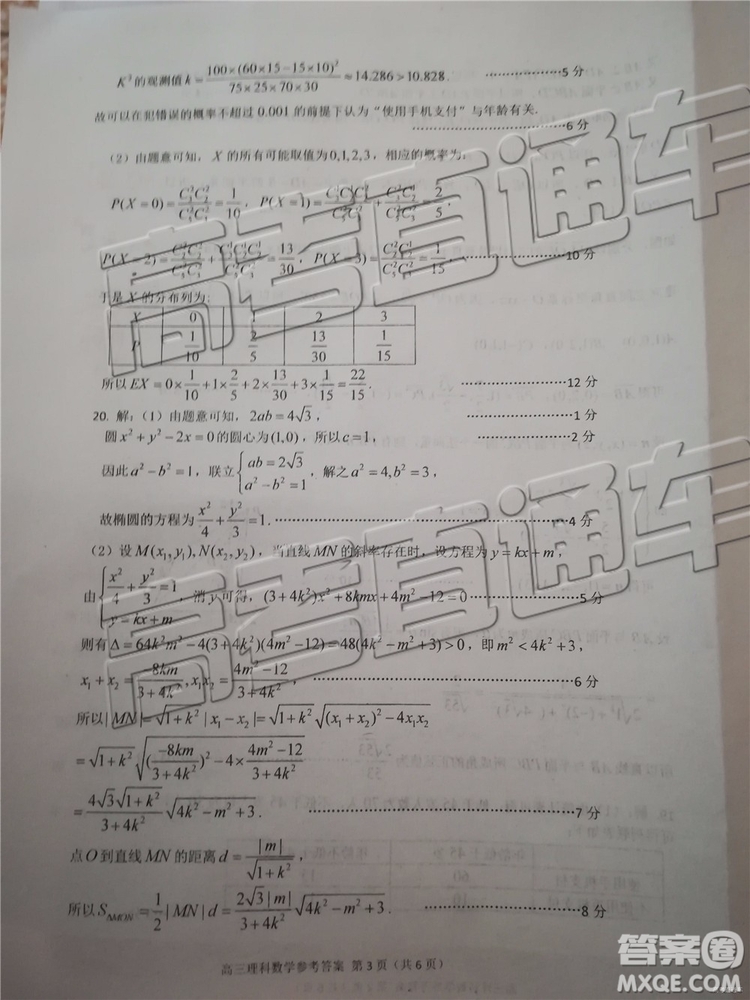 2019年菏澤煙臺(tái)二模文理數(shù)試題及參考答案