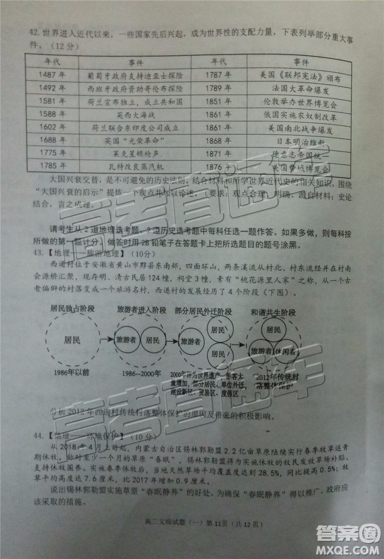 2019年菏澤煙臺二模文理綜試題及參考答案