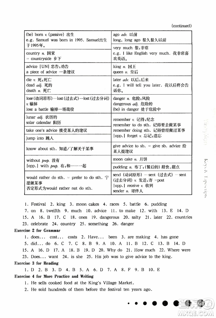 2019年華東師大版一課一練六年級英語N版牛津版第二學(xué)期參考答案