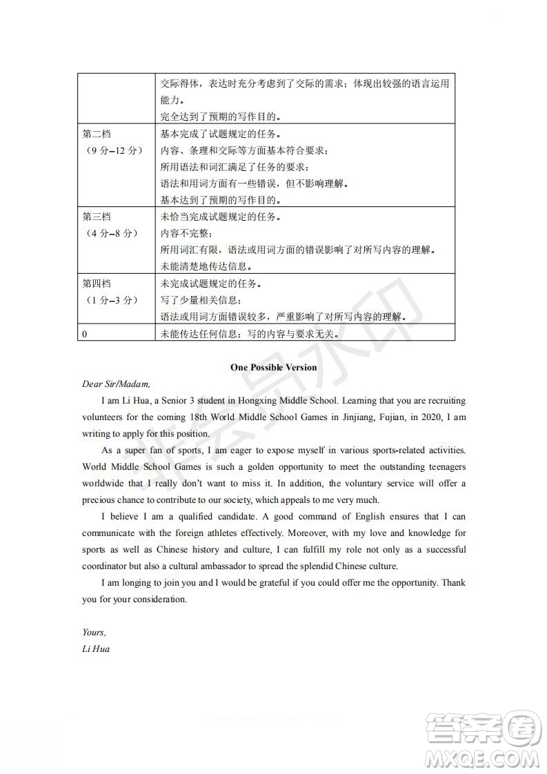 北京市2019年海淀區(qū)高三二模英語試卷及答案