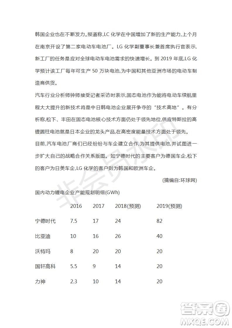 山東省濟寧北大培文學(xué)校2019屆高三語文考前押題卷1試卷及答案