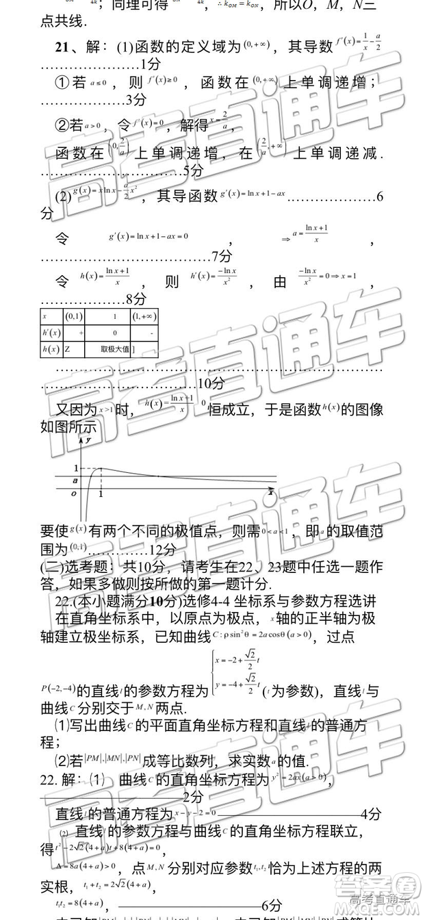 2019年沈陽(yáng)三模文理數(shù)試題及參考答案