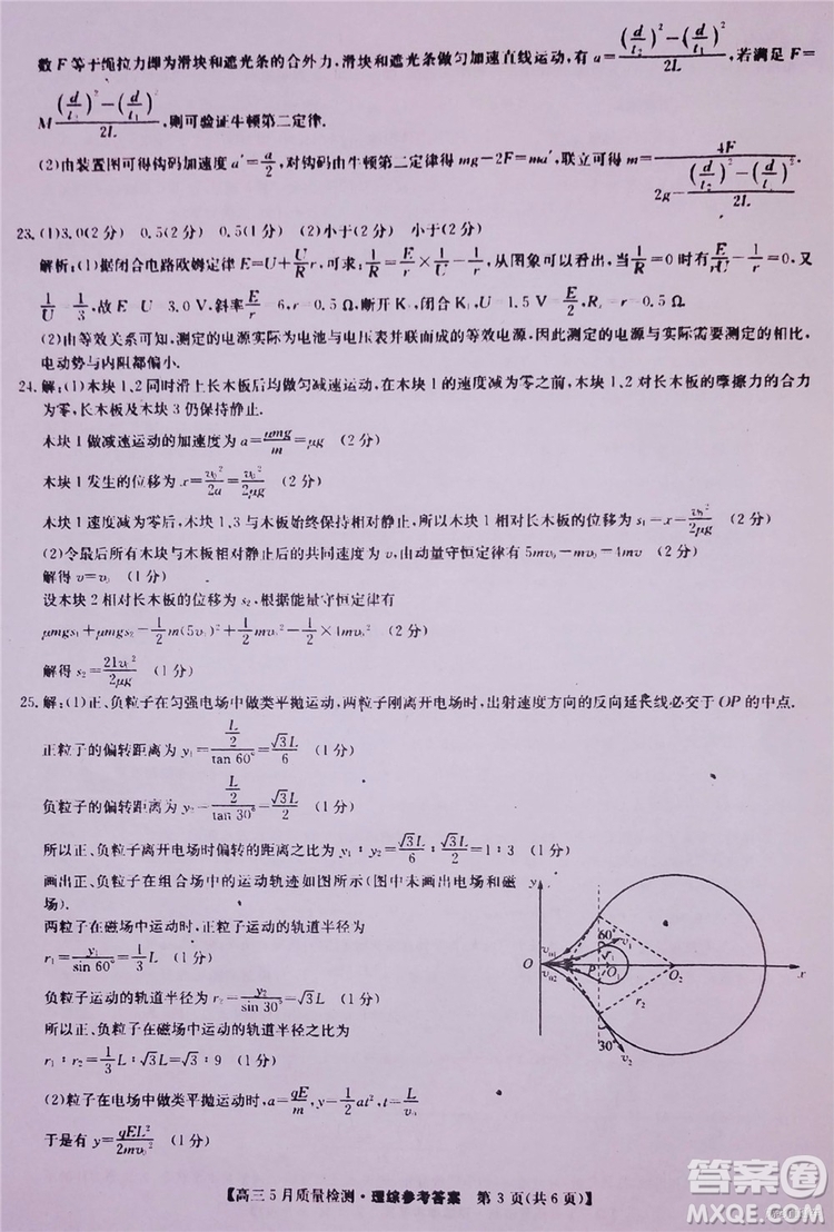 2019九師聯(lián)盟5月質(zhì)檢文理綜試題及參考答案