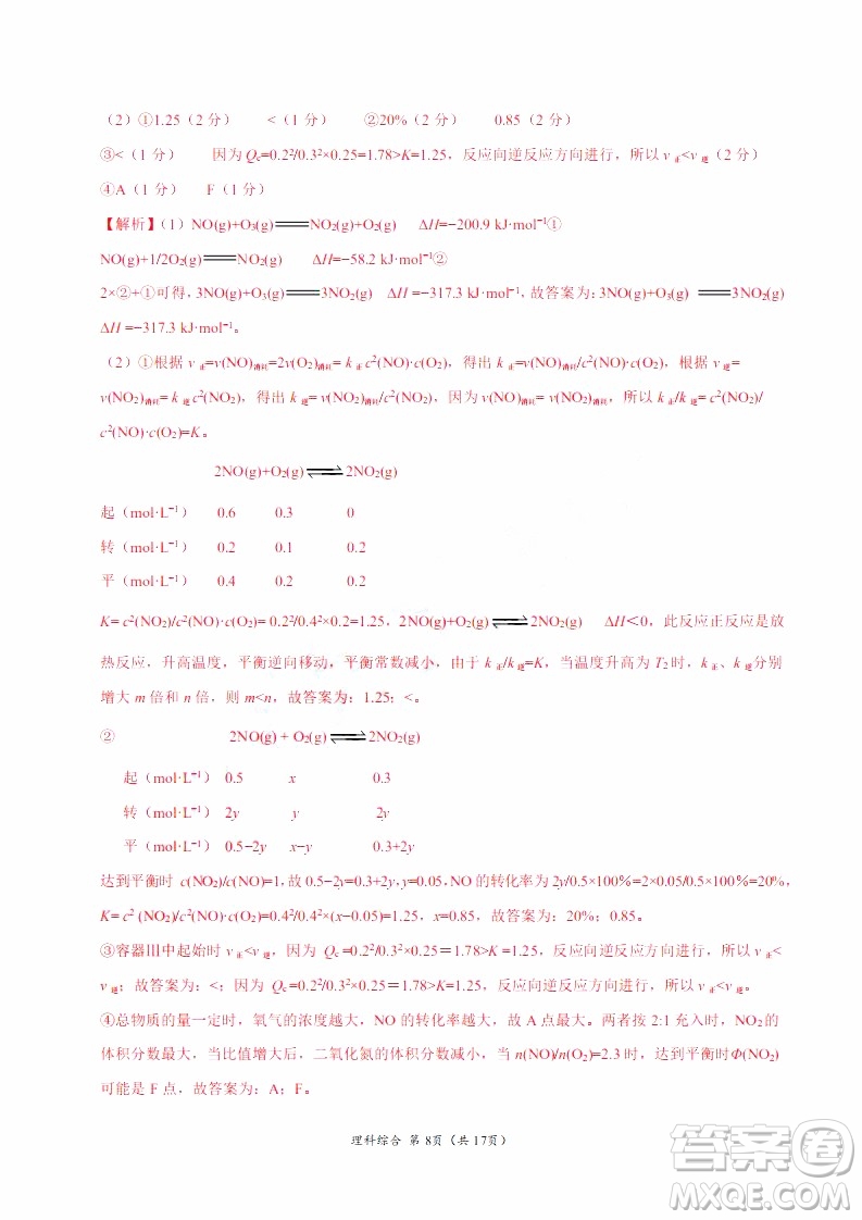 2019年高考終極押題卷全國(guó)卷II理科綜合試題及參考答案