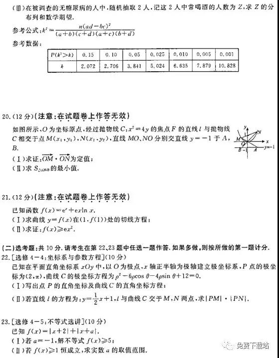 2019年普高招生全國統(tǒng)一考試沖刺預(yù)測卷六理數(shù)試題及答案