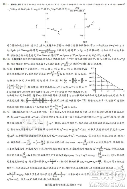 炎德英才大聯(lián)考長郡中學(xué)2019屆高考模擬卷二理綜試題及答案