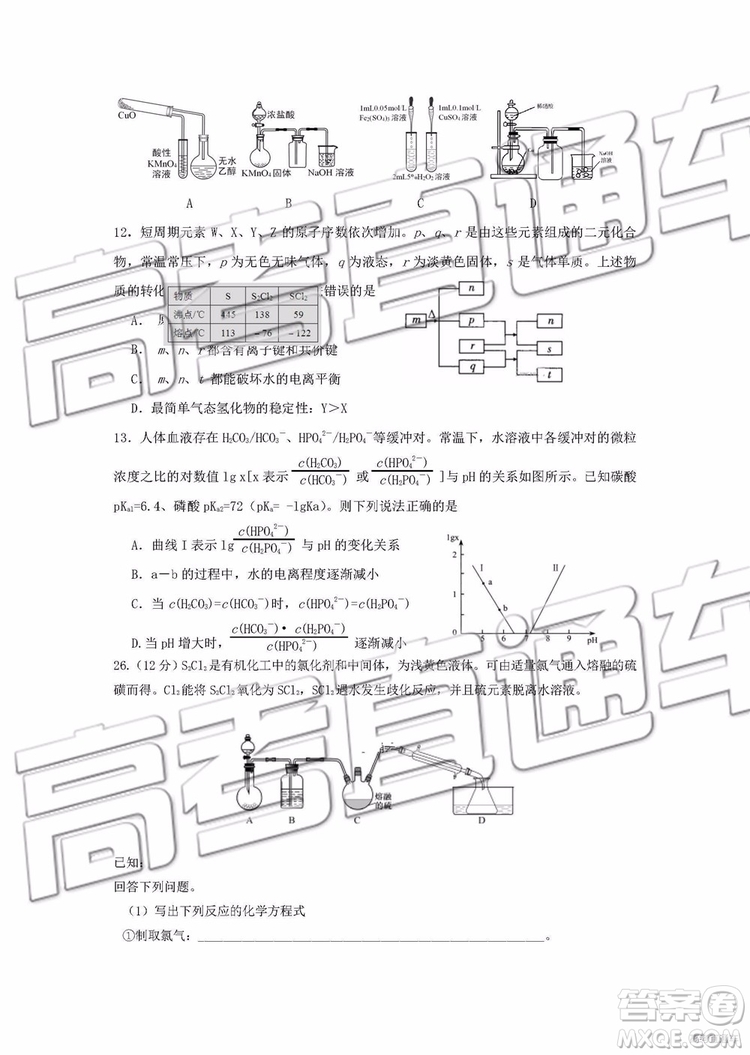 2019年淄博三模理科綜合試題及答案