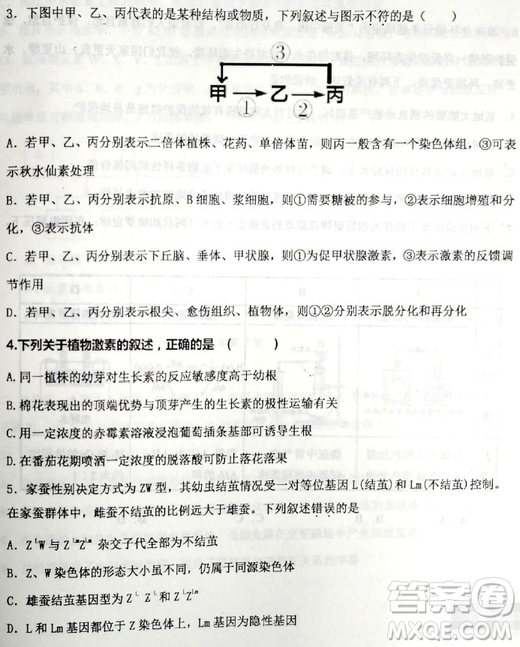 2019年衡水中學(xué)高三考前模擬卷文理綜試題及參考答案