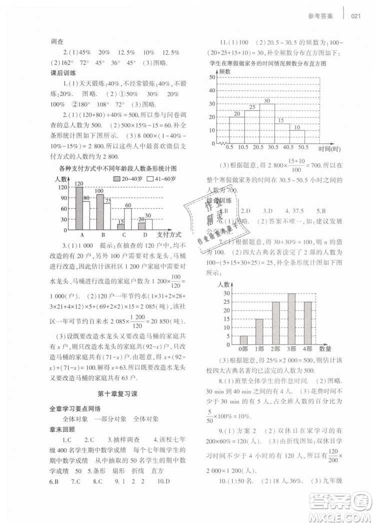 2019年基礎(chǔ)訓(xùn)練七年級數(shù)學(xué)下冊人教版大象出版社答案
