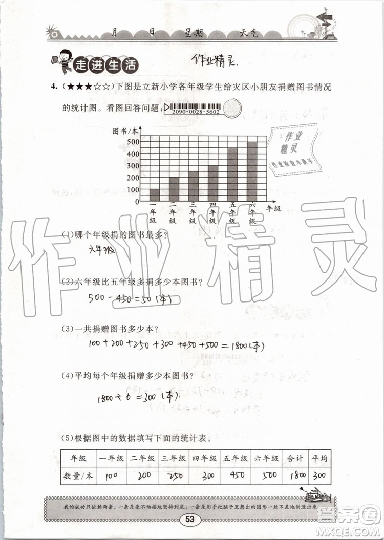 崇文書局2019版長(zhǎng)江暑假作業(yè)小學(xué)四年級(jí)數(shù)學(xué)人教版參考答案